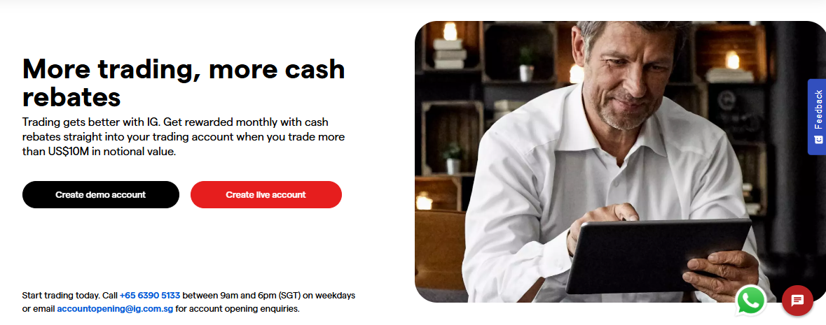 More trading, more cash rebates
